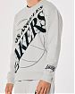 Moscow USA предлагает вам купить мужскую толстовку свитшот Hollister серого цвета с фирменным принтом NBA Lakers. Модель 06702. Доставка по России, Москве и области, самовывоз.