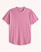 Moscow USA предлагает вам купить футболку Abercrombie Fitch темно-розового цвета с изогнутым краем. Модель 07066. Бесплатная доставка по России, Москве и области, самовывоз.