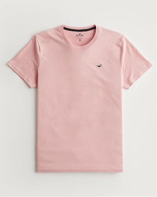 Moscow USA предлагает вам купить футболку Hollister розового цвета с нашитым лого. Модель 06251. Доставка по России, Москве и области, самовывоз.