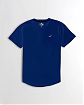Moscow USA предлагает вам купить футболку Hollister синего цвета с нашитым логотипом чайки на груди. Модель 06232. Доставка по России, Москве и области, самовывоз.