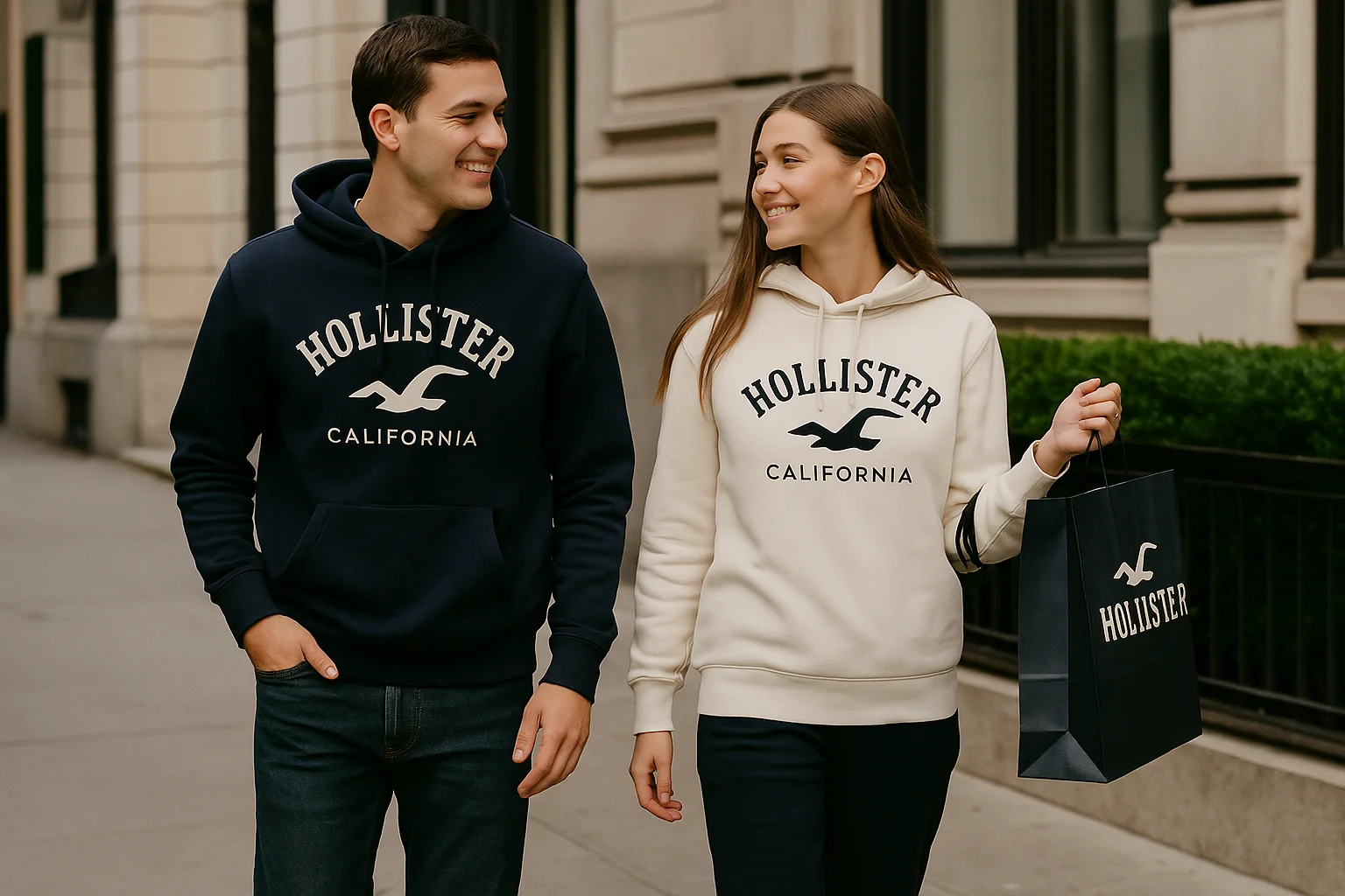 Покупатели Hollister в фирменном магазине
