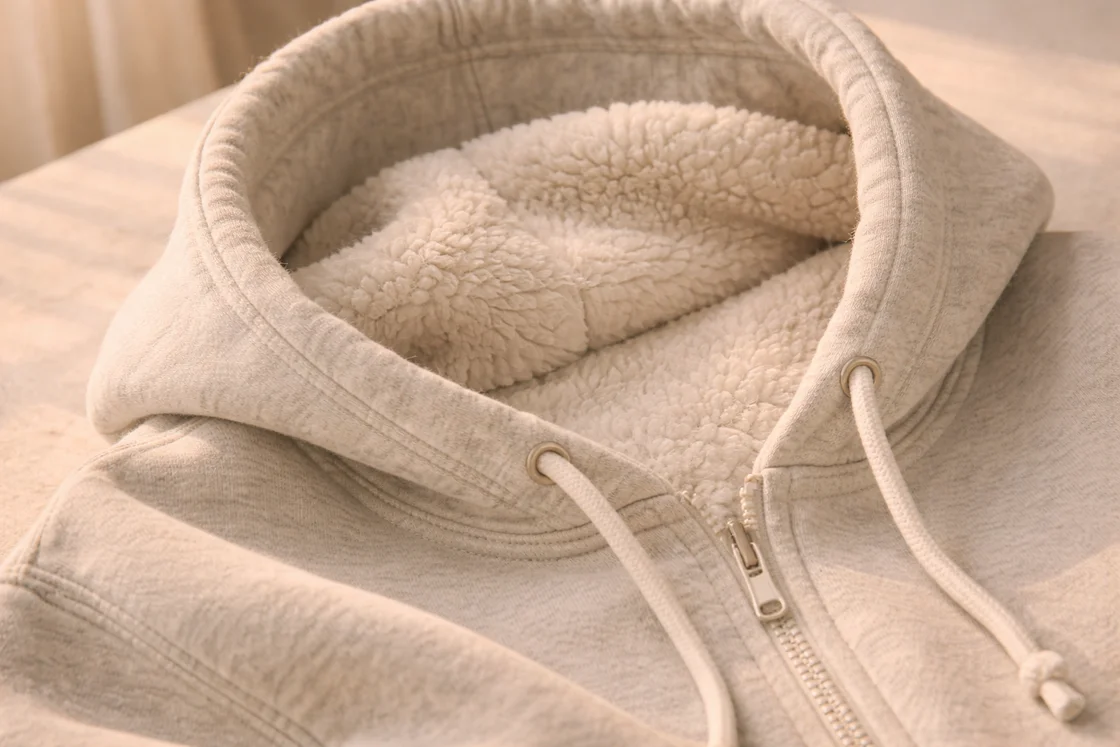 Зимний образ в качественной толстовке: снег, солнце и премиальный casual