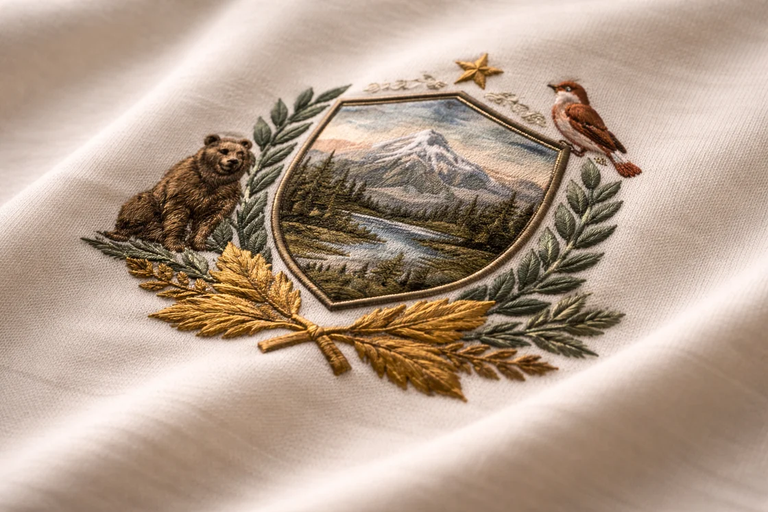 Вышитые элементы на футболке: объёмная фактура, аккуратная строчка, премиальный вид