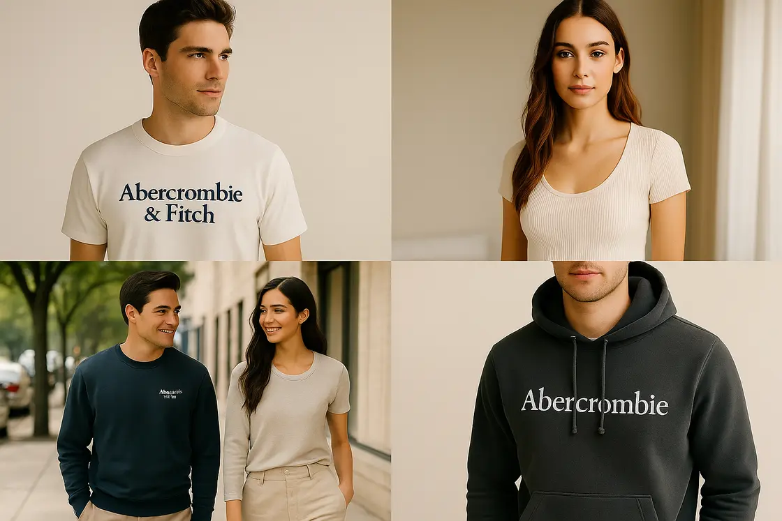 Модели в футболках Abercrombie & Fitch и Hollister