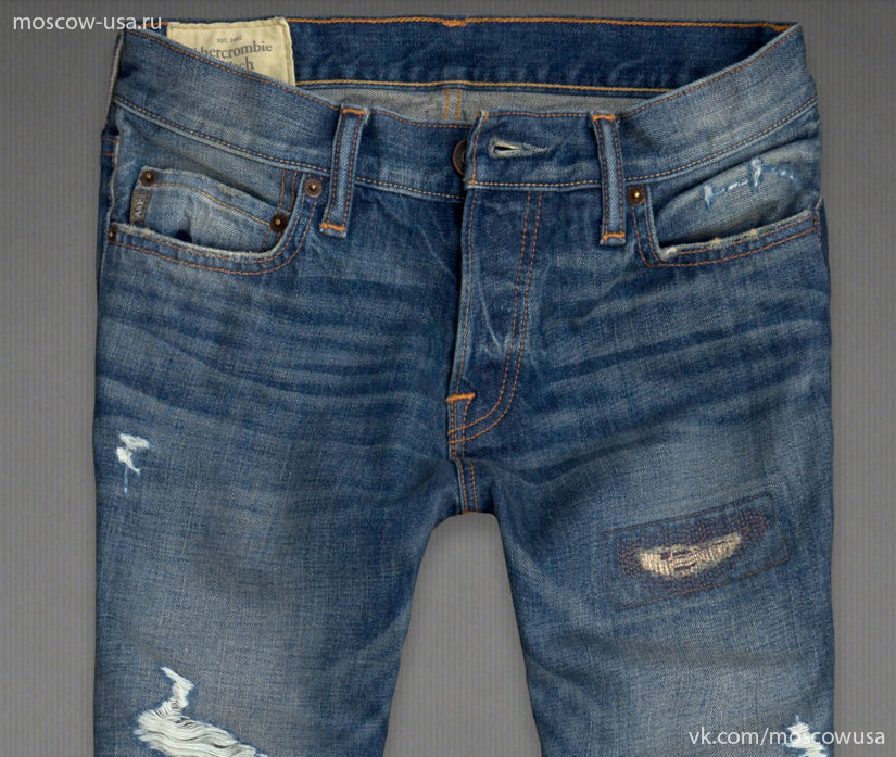 Качественное изображение мужских джинс Abercrombie & Fitch, Hollister