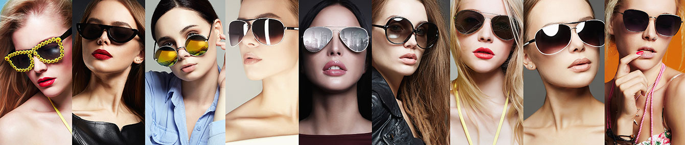 Женщины модели в солнцезащитных очках