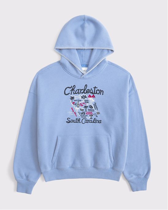 Женская толстовка Abercrombie & Fitch Чарлстон синяя