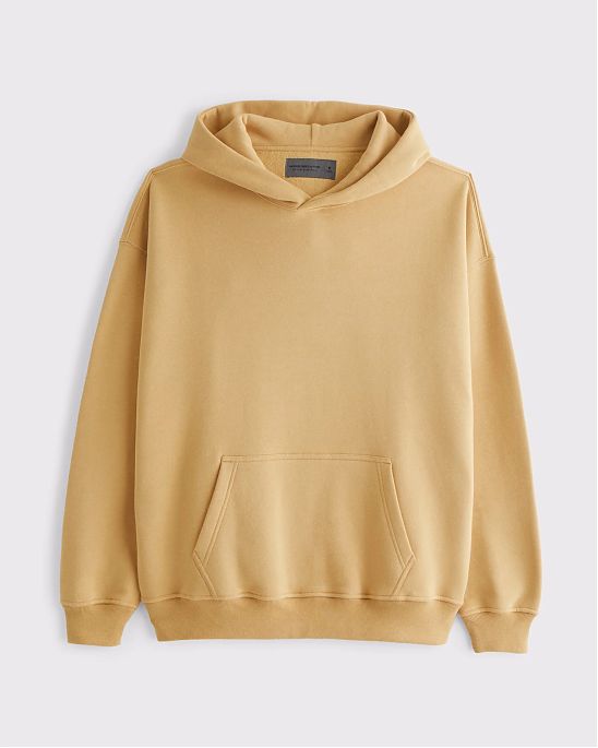 Мужское худи Abercrombie & Fitch золотистого цвета из хлопка softAF. Оригинал. Модель 07885. Бесплатная доставка и примерка по России.