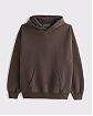 Мужская толстовка Abercrombie & Fitch коричневого цвета с карманом‑кенгуру и заниженной линией плеч. Оригинал. Бесплатная доставка и примерка по России.