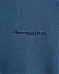 Мужская толстовка Abercrombie & Fitch тёмно‑синего цвета в мягком трикотаже softAF с логотипом, свободная посадка и карман‑кенгуру. Оригинал. Бесплатная доставка и примерка по России.