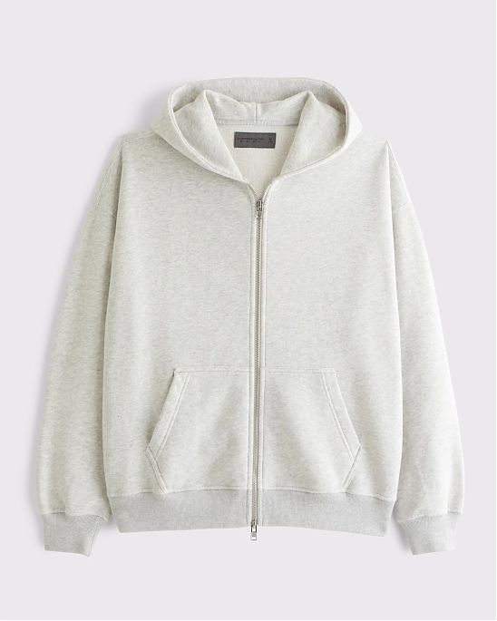Мужская толстовка Abercrombie & Fitch на молнии из мягкой ткани с капюшоном и карманами. Оригинальная модель 08201, бесплатная доставка и примерка по России.