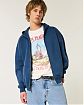 Moscow USA предлагает Вам купить мужскую толстовку на молнии с капюшоном Hollister темно-синего цвета с логотипом нашитым на левом рукаве. Модель 07875. Доставка по России, Москве и области, самовывоз.