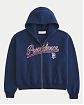 Moscow USA предлагает Вам купить мужскую короткую толстовку на молнии с капюшоном Hollister темно-синего цвета с лого нашитым на груди. Модель 07874. Доставка по России, Москве и области, самовывоз.