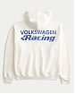 Мужская толстовка Hollister Volkswagen Racing с принтом спереди и сзади, кремового цвета. Оригинальная модель, бесплатная доставка и примерка по России.