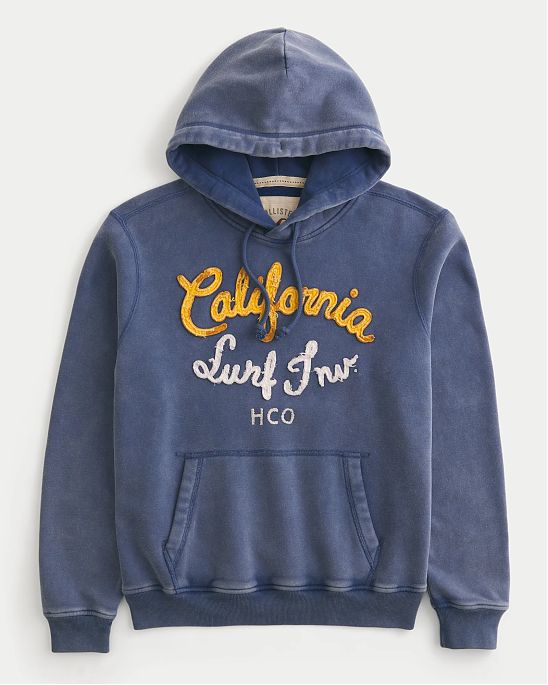 Мужское худи Hollister с логотипом и вышивкой. Оригинальная модель, бесплатная доставка и примерка по России.