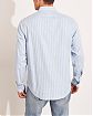 Moscow USA предлагает вам купить классическую рубашку Hollister синего цвета в белую вертикальную полоску. Модель 04433. Доставка по России, Москве и области, самовывоз
