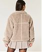 Moscow USA предлагает Вам купить женскую куртку из шерпы Hollister коричневого цвета. Модель 07459. Доставка по России, Москве и области, самовывоз.