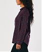 Женская байковая рубашка Hollister Boyfriend Boyfriend в бордовую клетку. Модель 06611. Подробное описание и цена товара. Доставка по России, Москве и Области от Moscow USA