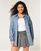 Женская фланелевая рубашка Hollister Oversized в бежевую клетку. Модель 07313. Подробное описание и цена товара. Бесплатная доставка по России, Москве и Области от Moscow USA