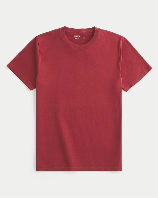 Moscow USA предлагает вам купить футболку Hollister красного цвета с логотипом. Модель 07853. Доставка по России, Москве и области, самовывоз.