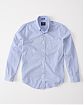 Moscow USA предлагает вам купить классическую рубашку Abercrombie Fitch синего цвета с белым логотипом Модель 04375. Доставка по России, Москве и области, самовывоз