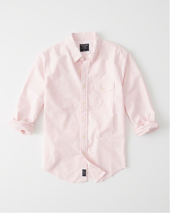 Moscow USA предлагает вам купить рубашку Abercrombie Fitch сшитую в винтажном стиле, розового цвета. Модель 04176. Доставка по России, Москве и области, самовывоз
