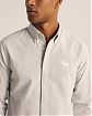 Moscow USA предлагает вам купить рубашку Abercrombie Fitch Oxford серого цвета с белым логотипом. Модель 04965. Доставка по России, Москве и области, самовывоз