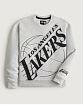 Moscow USA предлагает вам купить мужскую толстовку свитшот Hollister серого цвета с фирменным принтом NBA Lakers. Модель 06702. Доставка по России, Москве и области, самовывоз.