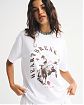 Женская футболка Abercrombie & Fitch белого цвета из мягкого хлопка SoftAF с принтом родео. Оригинальная модель, бесплатная доставка и примерка по России.