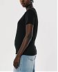 Женская футболка Hollister черного цвета. Модель 07053. Бесплатная доставка по России, Москве и Области, самовывоз от Moscow USA