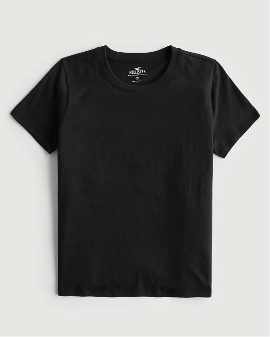Женская футболка Hollister черного цвета. Модель 07053. Бесплатная доставка по России, Москве и Области, самовывоз от Moscow USA