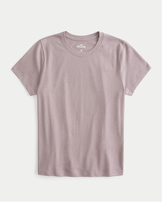 Женская футболка Hollister пурпурного цвета. Модель 07287. Бесплатная доставка по России, Москве и Области, самовывоз от Moscow USA