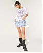Женская футболка Hollister Oversized Джексон Хоул белого цвета с принтом. Модель 07768. Подробное описание и цена товара. Доставка по России, Москве и Области от Moscow USA