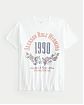 Женская футболка Hollister Oversized Джексон Хоул белого цвета с принтом. Модель 07768. Подробное описание и цена товара. Доставка по России, Москве и Области от Moscow USA