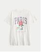 Женская футболка Hollister Oversized с графикой Парижа. Модель 07821. Подробное описание и цена товара. Доставка по России, Москве и Области от Moscow USA
