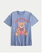 Женская футболка Hollister Oversized с принтом клубники с медведем Berry Sweet. Модель 07770. Подробное описание и цена товара. Доставка по России, Москве и Области от Moscow USA