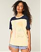 Женская футболка Hollister Oversized с принтом солнечной Бразилии. Модель 07822. Подробное описание и цена товара. Доставка по России, Москве и Области от Moscow USA