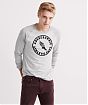 Moscow USA предлагает вам купить футболку с длинным рукавом Abercrombie Fitch светло-серого цвета с серыми рукавами и нашитой надписью. Модель 02660. Доставка по России, Москве и области, самовывоз