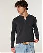 Мужской лонгслив хенли Hollister из мягкого хлопка с эффектом стирки и пуговицами. Оригинальная модель 08151, бесплатная доставка и примерка по России.