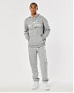 Moscow USA предлагает Вам купить спортивные штаны Hollister Relaxed серого цвета с белой нашитой надписью. Модель 06664. Доставка по России, Москве и области, самовывоз.