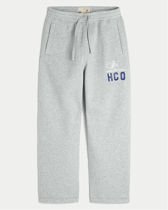 Мужские штаны Hollister из мягкого флиса с логотипом и вышивкой, поясом на шнурке и карманами. Оригинальная модель, бесплатная доставка и примерка по России.