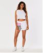 Женские спортивные шорты Hollister серо-бело-розового цвета. Модель 07792. Подробное описание и цена товара. Бесплатная доставка по России, Москве и Области от Moscow USA