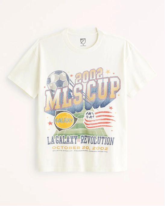 Moscow USA предлагает вам купить футболку Abercrombie & Fitch белого цвета Кубок MLS. Модель 07232. Бесплатная доставка по России, Москве и области, самовывоз