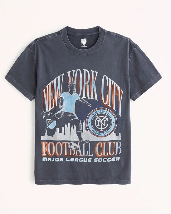 Moscow USA предлагает вам купить футболку Abercrombie & Fitch синего цвета ФК Нью-Йорк Сити. Модель 07222. Бесплатная доставка по России, Москве и области, самовывоз