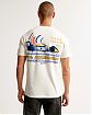 Moscow USA предлагает вам купить винтажную футболку Abercrombie & Fitch Williams Racing белого цвета с нагрудным карманом и графикой. Модель 07655. Бесплатная доставка по России, Москве и области, самовывоз