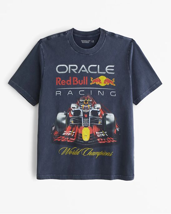 Moscow USA предлагает вам купить футболку Abercrombie & Fitch Oracle Red Bull Racing темно-синего цвета с принтом на груди и спине. Модель 07880. Бесплатная доставка по России, Москве и области, самовывоз