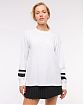 Женский лонгслив YPB Active Cotton-Blend белого цвета с длинным рукавом. Модель 07773. Бесплатная доставка по России, Москве и Области от Moscow USA