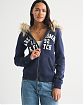 Женская толстовка Abercrombie & Fitch с меховой отделкой — миниатюра 4