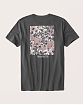 Moscow USA предлагает вам купить футболку Abercrombie Fitch темно-серого цвета с принтом цветов. Модель 05336. Доставка по России, Москве и области, самовывоз