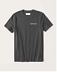 Moscow USA предлагает вам купить футболку Abercrombie Fitch темно-серого цвета с принтом цветов. Модель 05336. Доставка по России, Москве и области, самовывоз